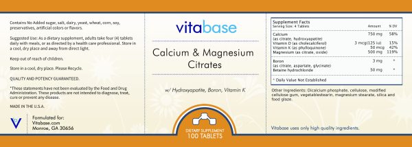 calcium and magnesium citrates
