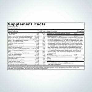 PhytoMultivitamin Metagenics Label