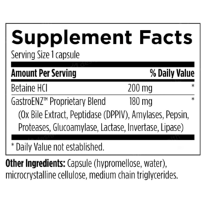 Designs for Health Digestzymes Label