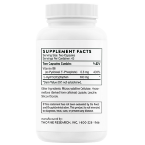 Thorne 5-Hydroxytryptophan Lable