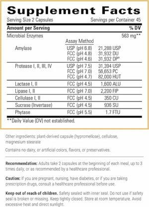 integrative therapeutics Similase 180 label