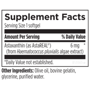 Designs for Health Astaxanthin Lable