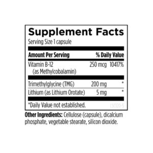 Designs for Health Lithium Synergy label