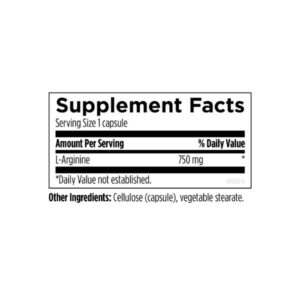 Designs for Health L-Arginine label