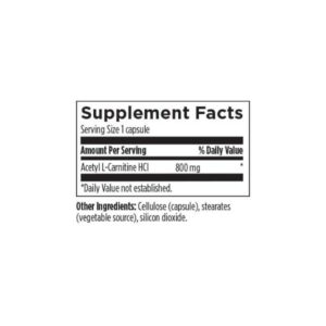 Designs for Health Acetyl L-Carnitine label