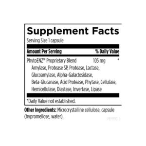 Designs for Health Plant Enzyme Digestive Formula label