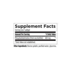 Designs for Health Phosphatidylcholine softgels label