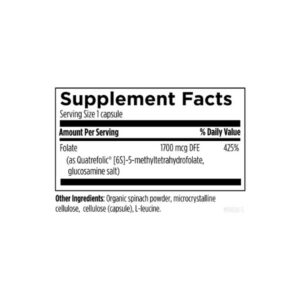 Designs for Health L-5-MTHF 1000 mcg 1700 mcg DFE label