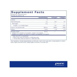 Pure Encapsulations Vitamin C Label