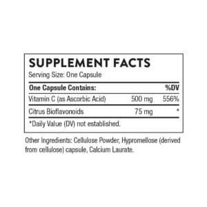 Thorne Vitamin C with Flavonoids Label