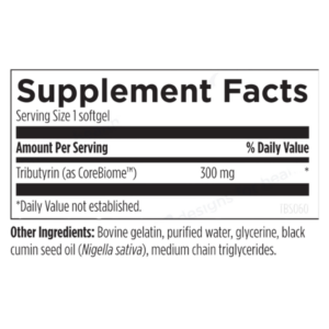 Designs for Health Tri-Butyrin Supreme™ Lable