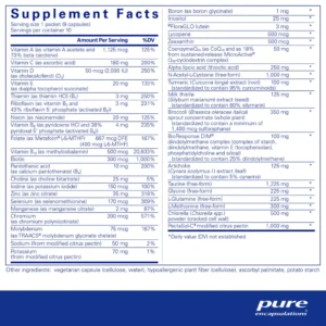 Pure Encapsulations UltraDetox 10-Day Pure Pack label