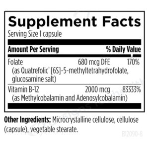 Designs for Health Ultra B12-Folate Lable