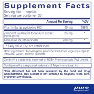 Pure Encapsulations Rapid Calm Label