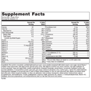 MetaKids™ Nutrition Powder Dietary Supplement label