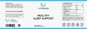 Vitabase Healthy Sleep Support label