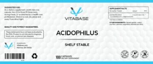 Vitabase Acidophilus label