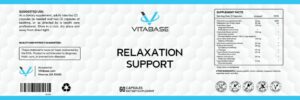 Vitabase Relaxation Support label