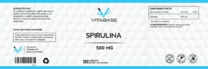 Vitabase Spirulina label