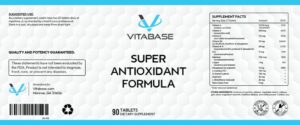 Vitabase Super Antioxidant Formula label