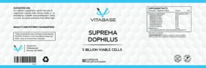 Vitabase Suprema Dophilus label