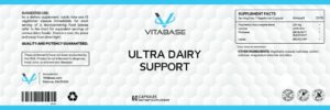 Vitabase Ultra Dairy Support label