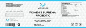 Vitabase Women's Suprema Probiotic label